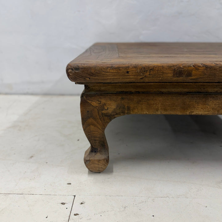Water Tiger Furniture Square Chinese Low Kang Elm Coffee Table | 70x70x30cm