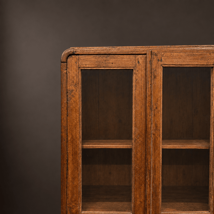 Water Tiger Furniture Glass and Teak Display Cabinet | Vintage Indonesian Furniture