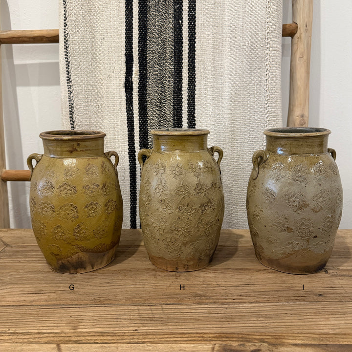Water Tiger Decor Antique Glazed Yunnan Storage Vases
