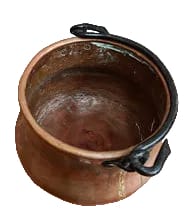 Water Tiger France Antique Copper Pot With Handles