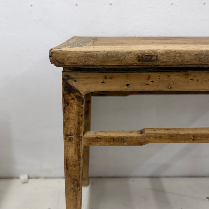 Water Tiger Furniture Light Coloured Antique Short Elm Console | 95x45x80cm