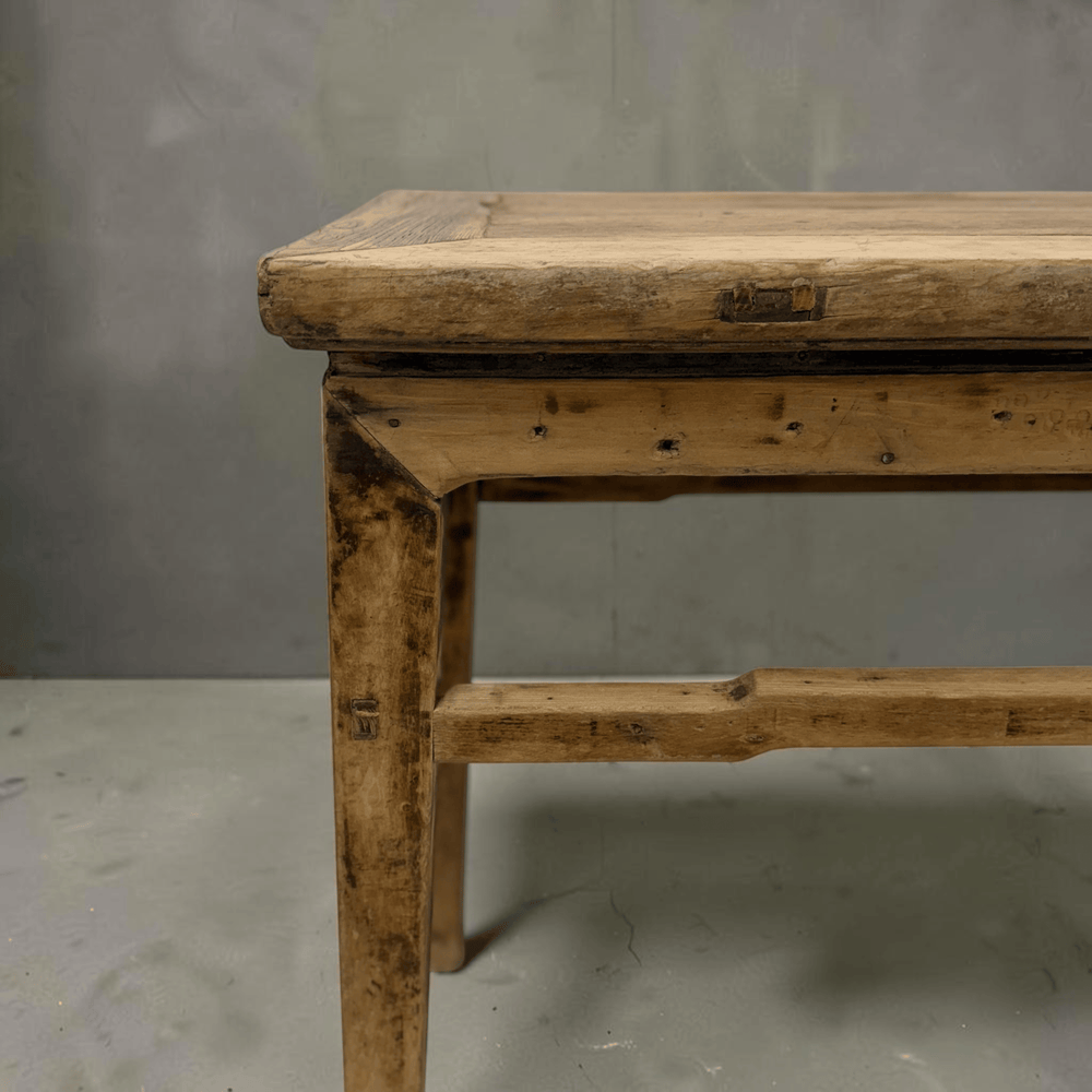 Water Tiger Furniture Light Coloured Antique Short Elm Console | 95x45x80cm