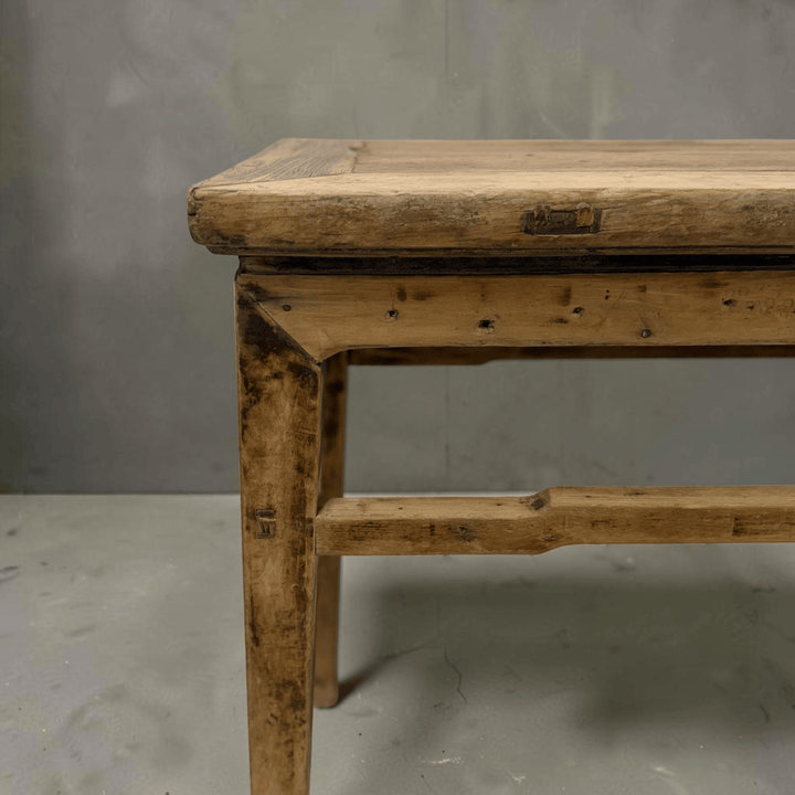 Water Tiger Furniture Light Coloured Antique Short Elm Console | 95x45x80cm