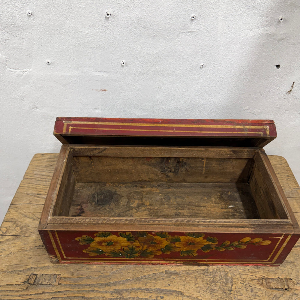 Water Tiger Decor Antique Chinese Wooden Document Box Early 1900’s