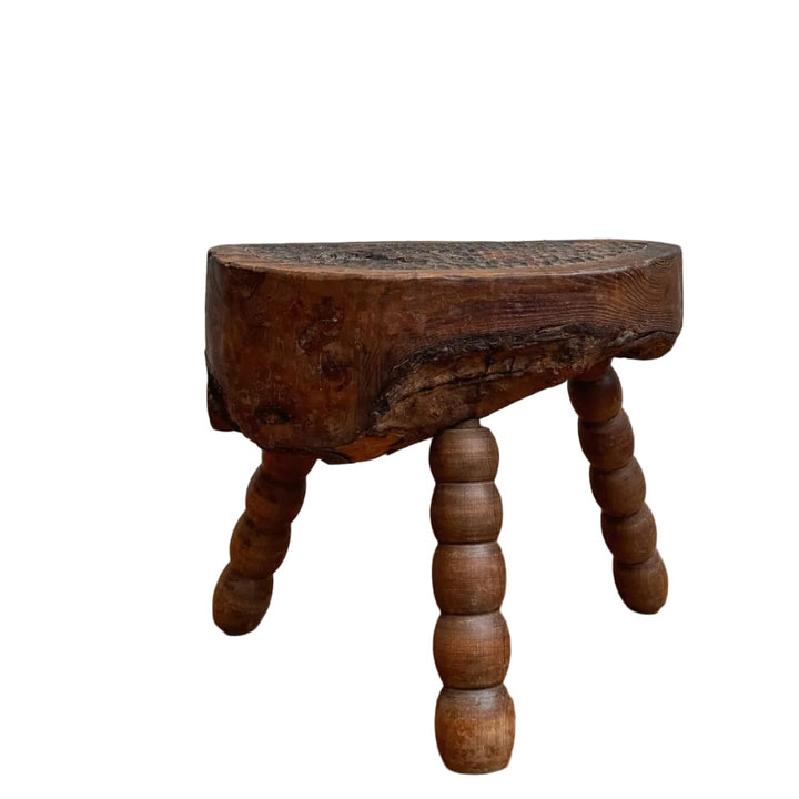 Water Tiger Furniture French Brutalist Stool On Three Legs