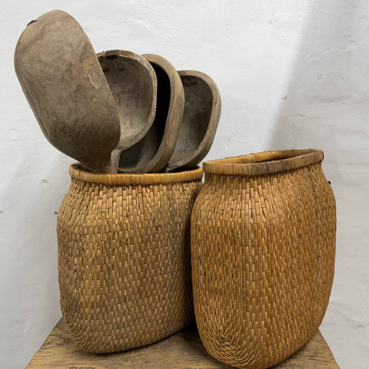 Water Tiger Decor Antique Chinese Willow Baskets