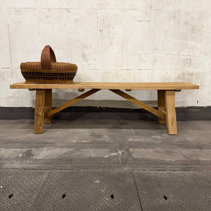 Water Tiger Furniture Antique Long Elm Bench | 168x36x45cm