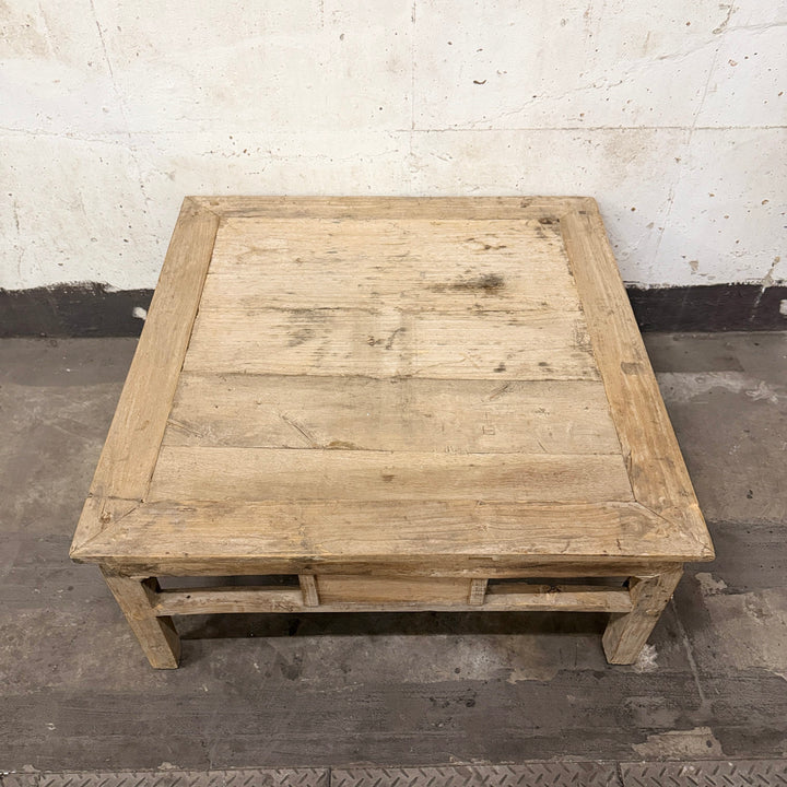 Water Tiger Furniture Square Chinese Low Elm Coffee Table | 95x95x45cm