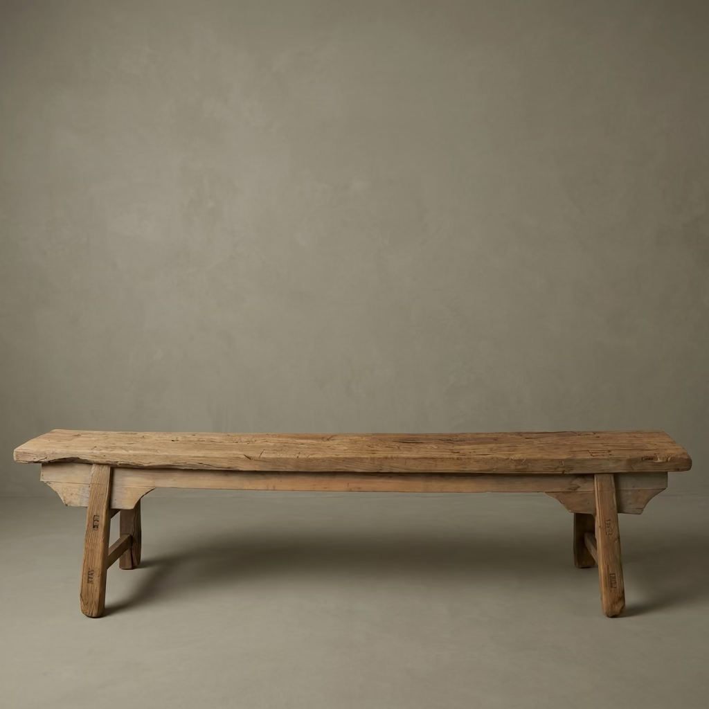 Water Tiger Furniture Antique Long Elm Bench | 220x35x50cm