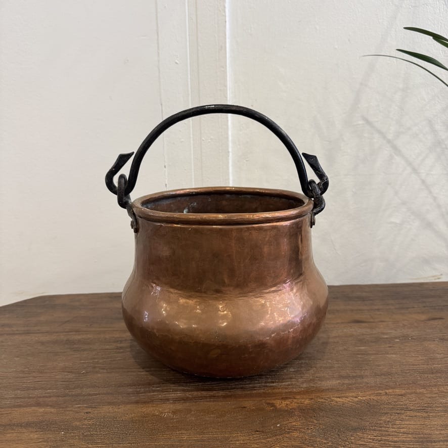 Water Tiger France Antique Copper Pot With Handles