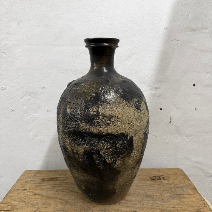 Water Tiger Decor Antique Cizhou Narrow Neck Pot