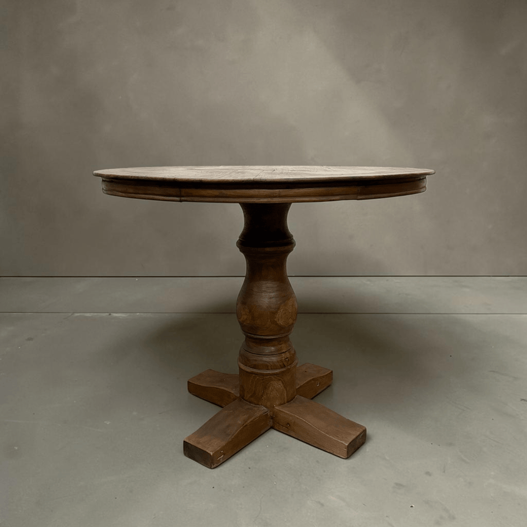 Water Tiger Furniture Indonesian Vintage Round Teak Table