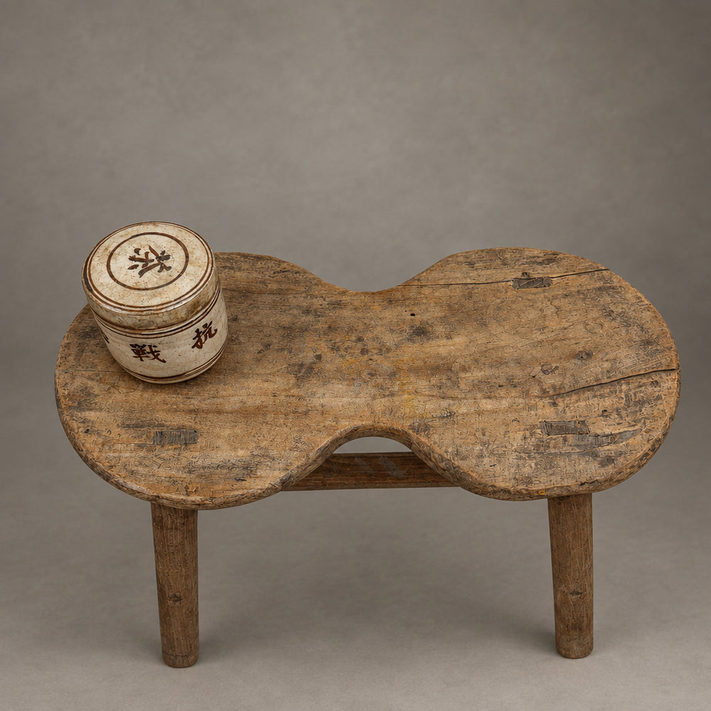 Water Tiger Furniture Vintage Shaped Elm Bench