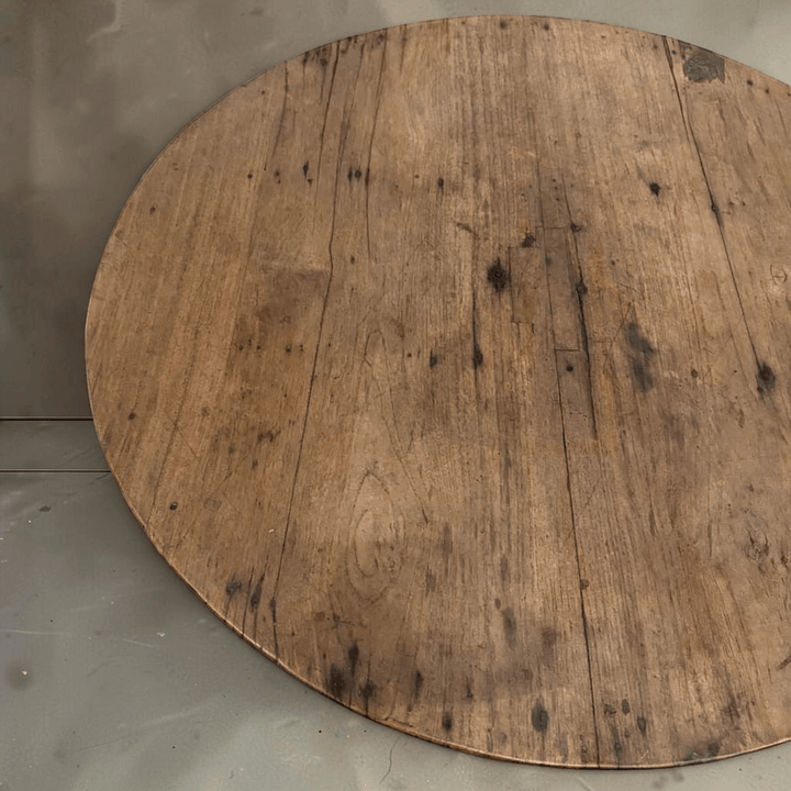 Water Tiger Furniture Indonesian Vintage Round Teak Table