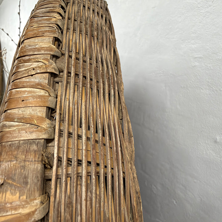 Water Tiger Decor Antique Large Rice Winnowing Basket