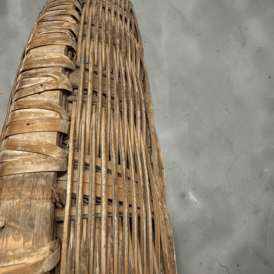 Water Tiger Decor Antique Large Rice Winnowing Basket