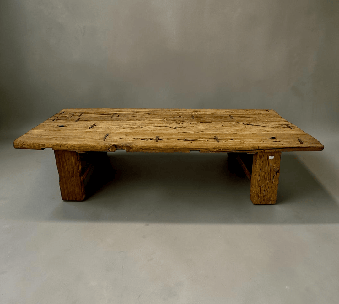 Water Tiger Furniture Rectangle Chinese Elm Coffee Table | 167x64x40cm