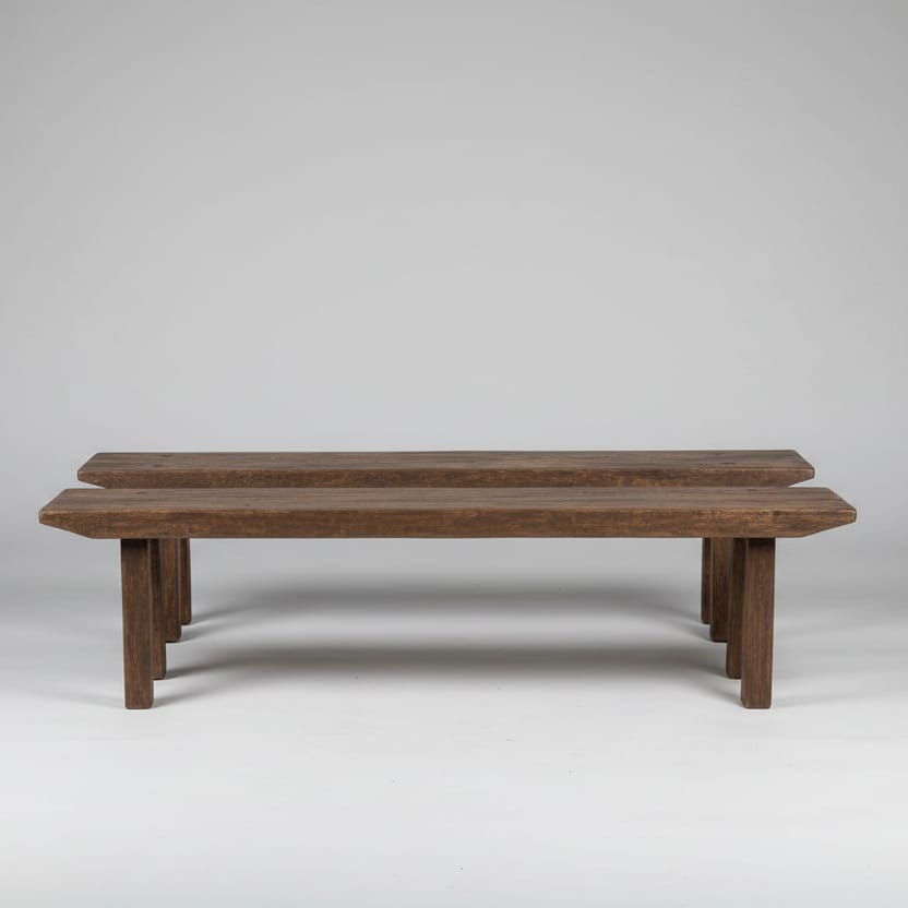 Water Tiger Decor Organic Hand Made Teak Benches