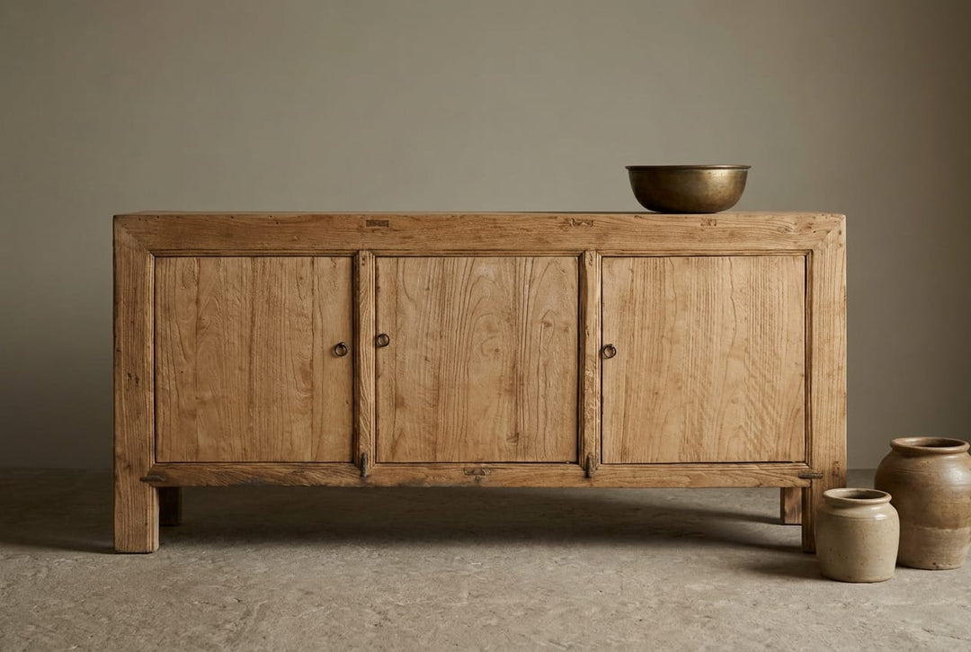 Water Tiger Furniture Antique Elm Sideboard | Cicra 1900 | 181x47x81cm