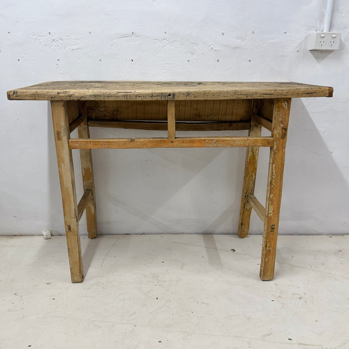 Water Tiger Furniture Raw, Aged Wood | Antique Short Elm Console 117x43x84cm