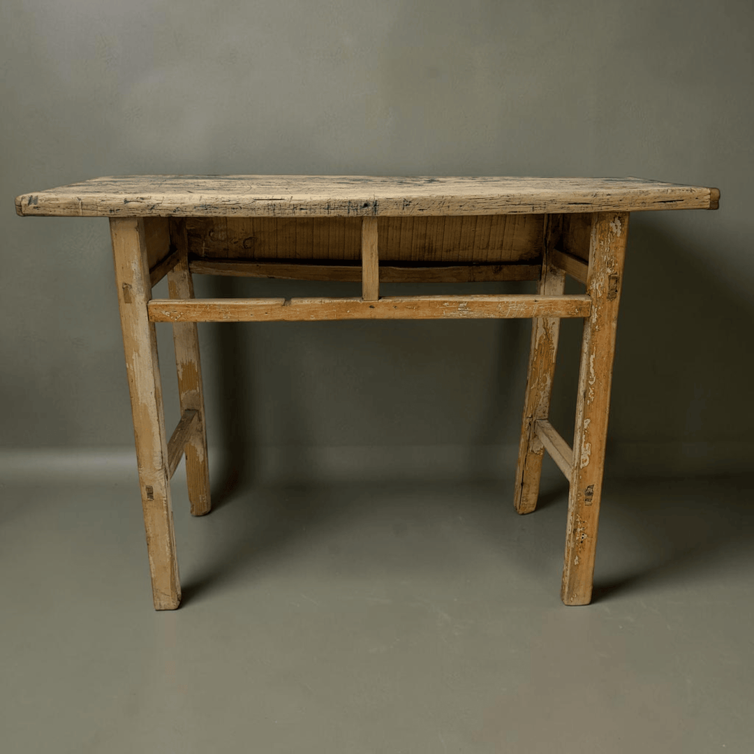 Water Tiger Furniture Raw, Aged Wood | Antique Short Elm Console 117x43x84cm