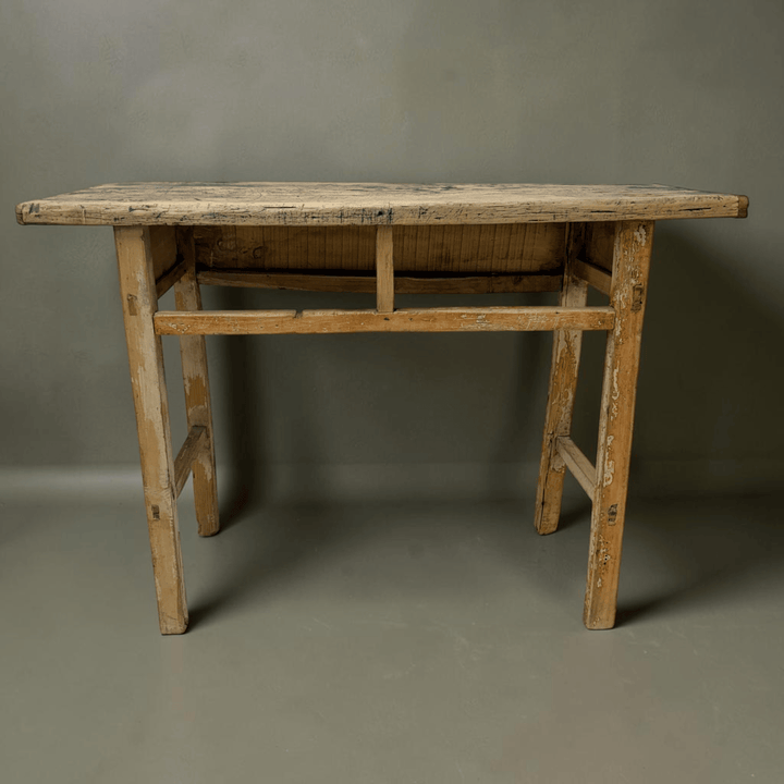 Water Tiger Furniture Raw, Aged Wood | Antique Short Elm Console 117x43x84cm