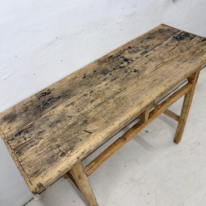 Water Tiger Furniture Raw, Aged Wood | Antique Short Elm Console 117x43x84cm