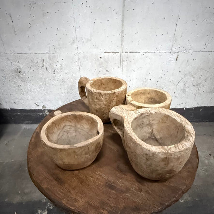 Water Tiger Decor Handcarved Grinding Bowls from Lombok