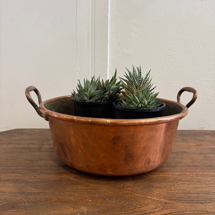 Water Tiger France Antique Copper Jam Basin With Handles