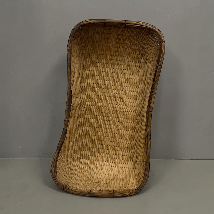 Water Tiger Decor Large Rectangle Willow Scooped Basket
