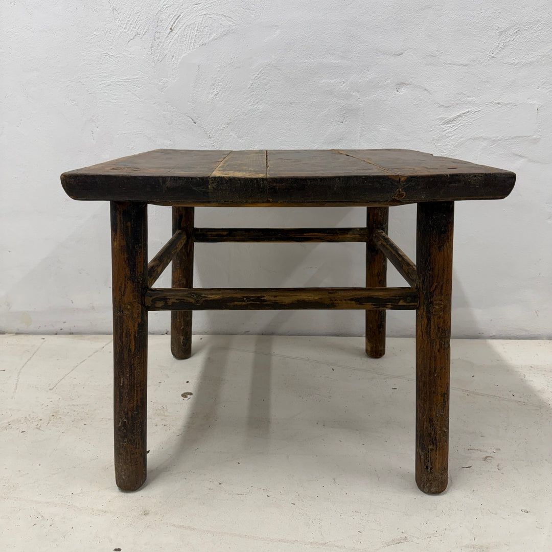 Water Tiger Furniture Simple Chinese Square Elm Side Tables | 58x58x50cm