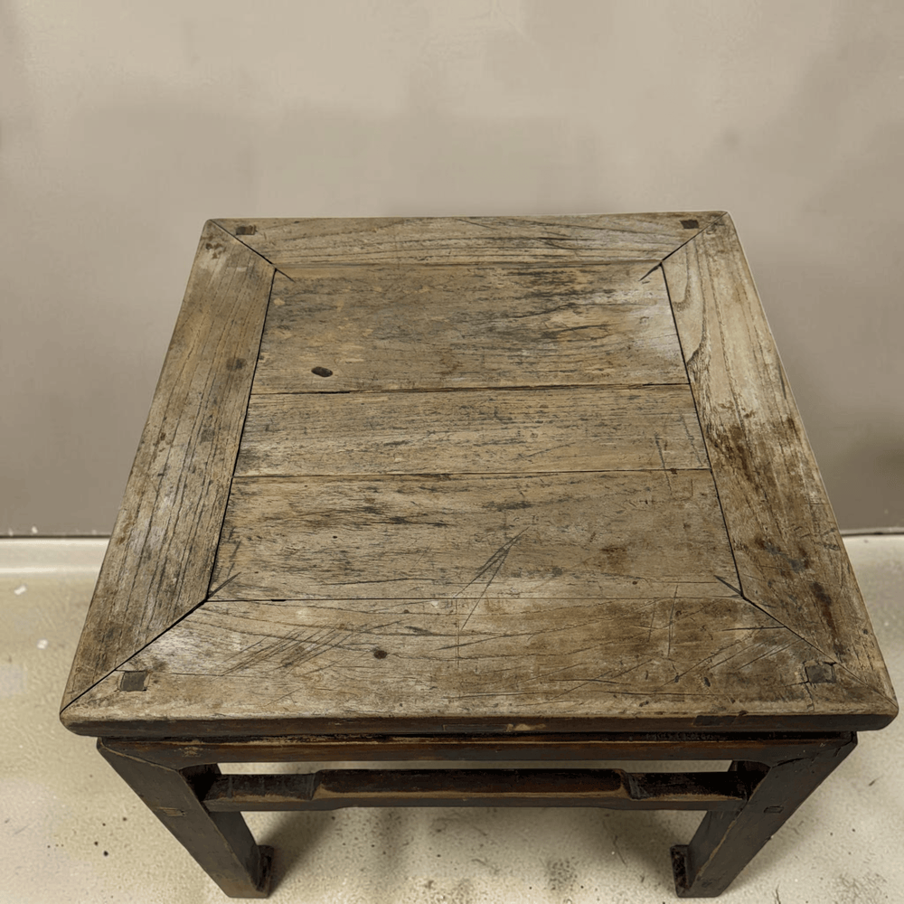 Water Tiger Furniture Antique Chinese Square Elm Side Table | 53x53x53cm
