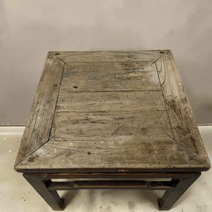 Water Tiger Furniture Antique Chinese Square Elm Side Table | 53x53x53cm