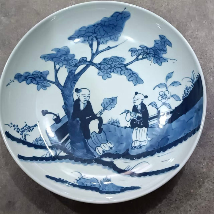 Water Tiger china Serving Bowls . Qing Kangxi Inspired Blue and White Porcelain Bowls - Multiple Patterns