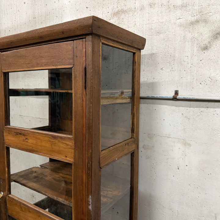 Water Tiger Furniture Vintage Colonial Glass and Teak Cabinet