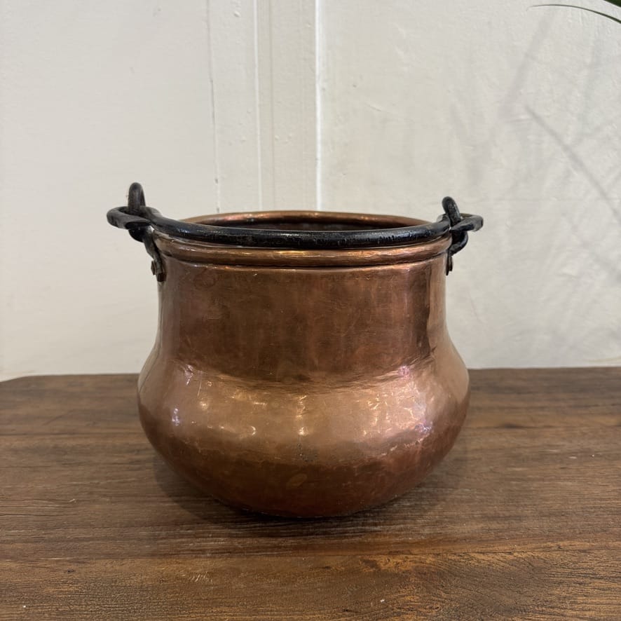 Water Tiger France Antique Copper Pot With Handles