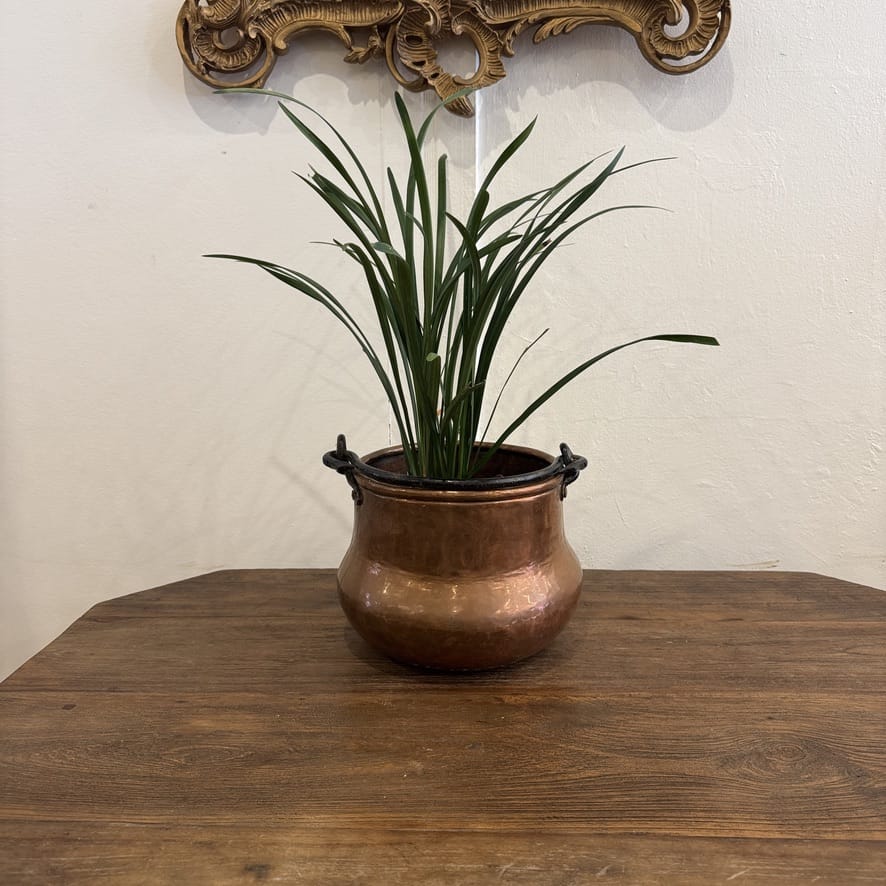 Water Tiger France Antique Copper Pot With Handles