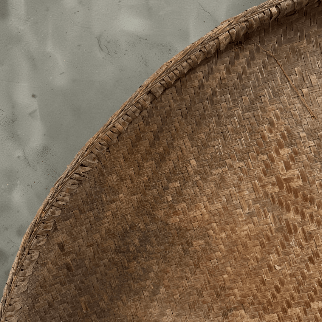 Water Tiger Decor Antique Large Rice Winnowing Basket
