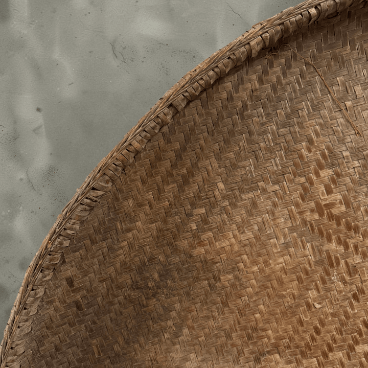 Water Tiger Decor Antique Large Rice Winnowing Basket