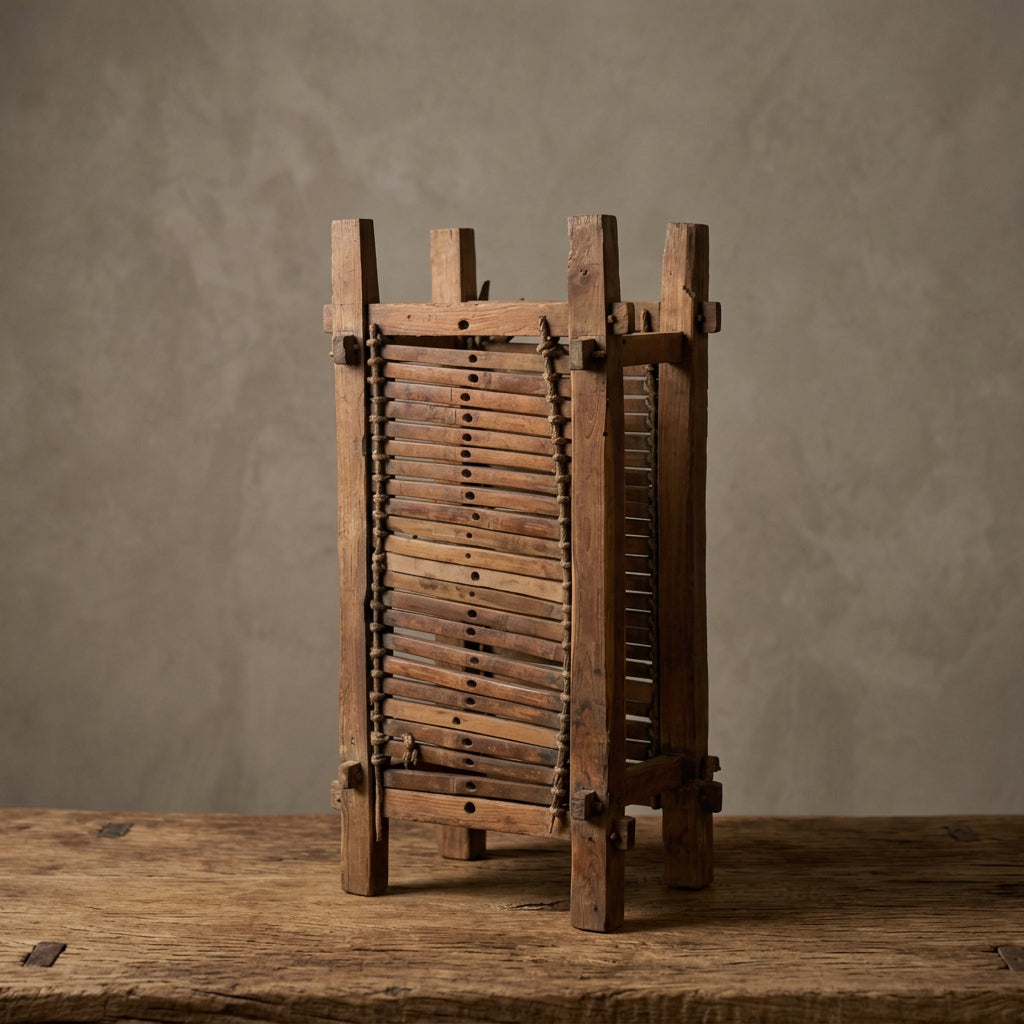 Water Tiger Decor Antique Spinning Wheel