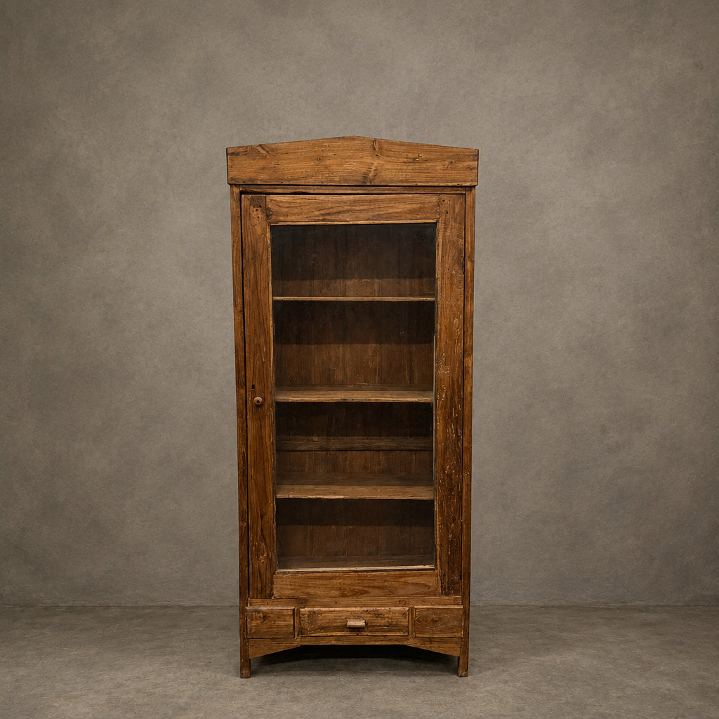 Water Tiger Furniture Glass and Teak Cabinet From Java