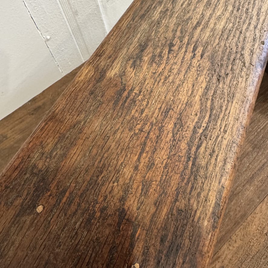 Water Tiger Furniture Small French Provincial Rustic Oak Bench, 1800s