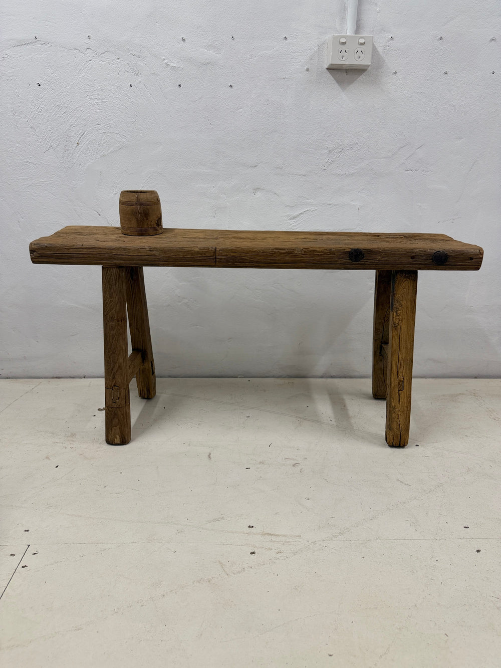 Water Tiger Furniture Chinese Elm Short Bench | 105x27x54cm
