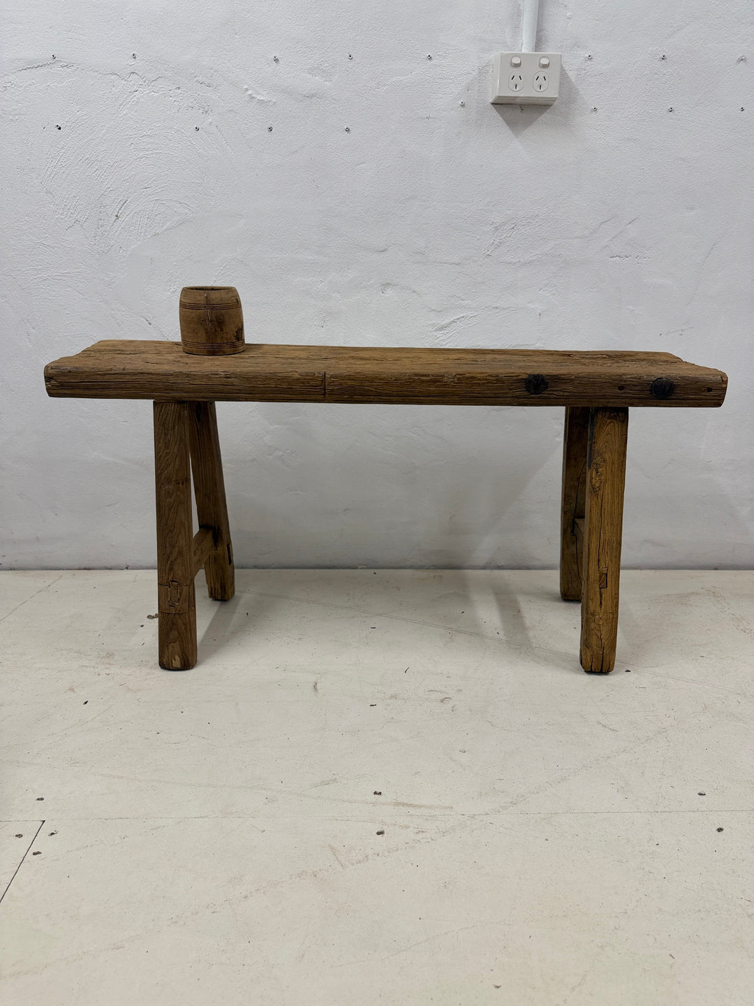 Water Tiger Furniture Chinese Elm Short Bench | 105x27x54cm