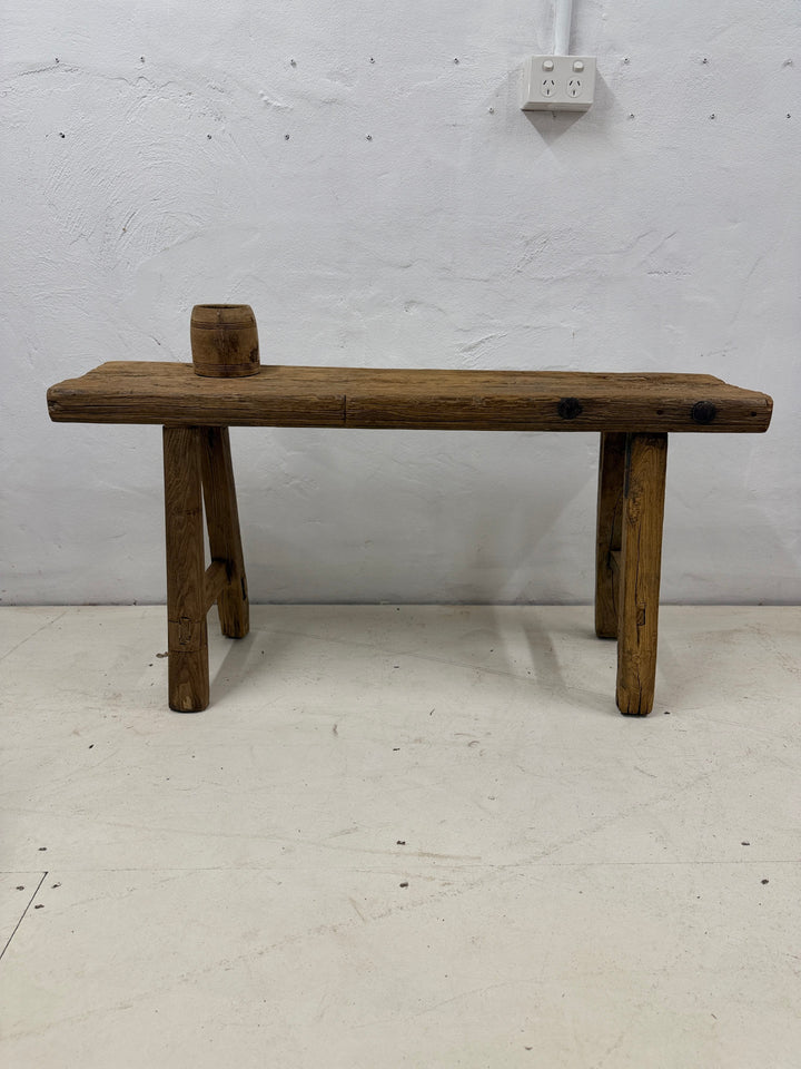 Water Tiger Furniture Chinese Elm Short Bench | 105x27x54cm