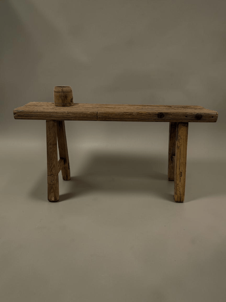 Water Tiger Furniture Chinese Elm Short Bench | 105x27x54cm