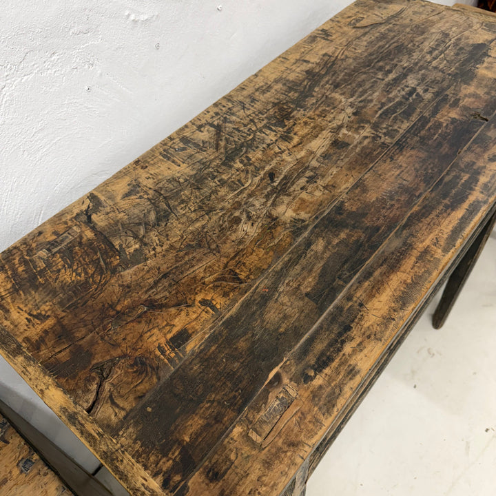 Water Tiger Furniture Blackened Antique Short Elm Console