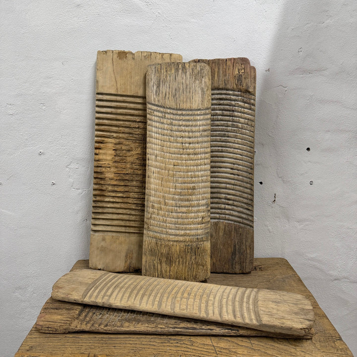 Water Tiger Decor Antique Elmwood Washboards