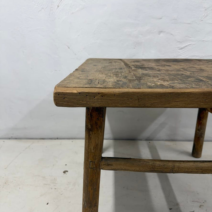 Water Tiger Furniture Simple Chinese Square Elm Side Tables | 68x68x52cm