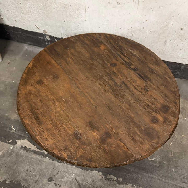 Water Tiger Furniture Vintage Teak Low Round Coffee Table